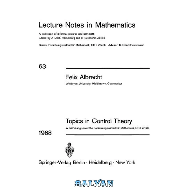 Topics In Control Theory