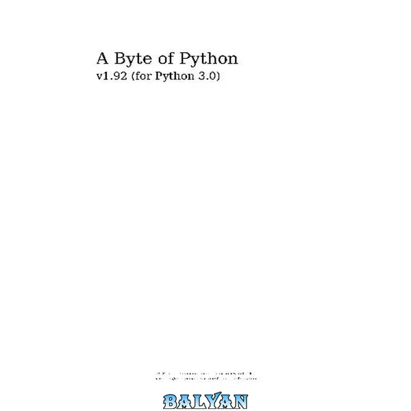 A Byte of Python 1.92