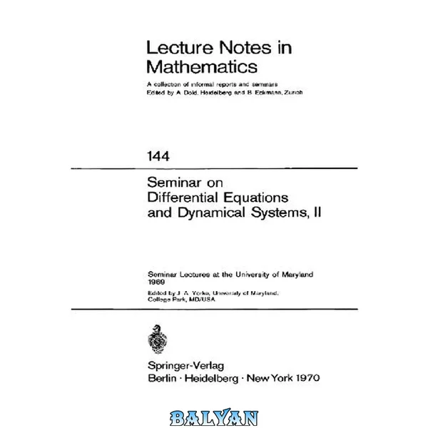 Seminar On Differential Equations And Dynamical Systems