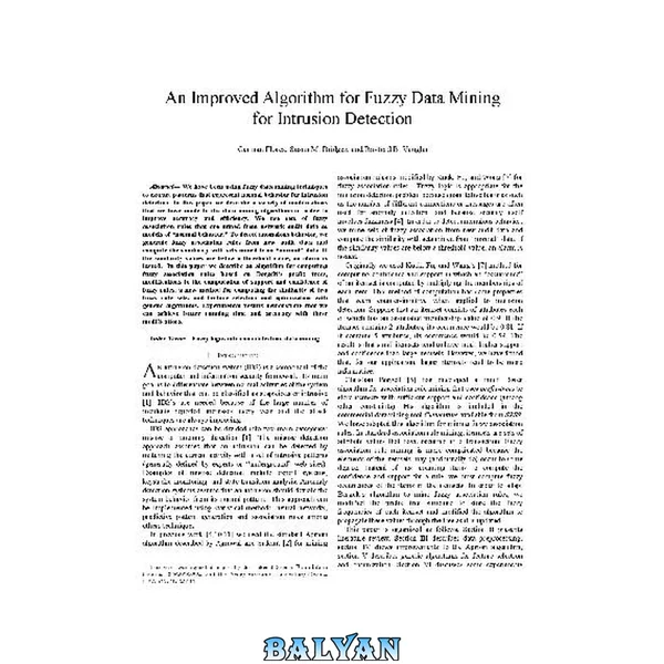 An Improved Algorithm for Fuzzy Data Mining for Intrusion Detection
