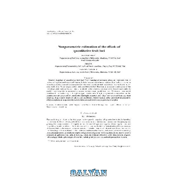 Nonparametric estimation of the effects of quantitative trait loci
