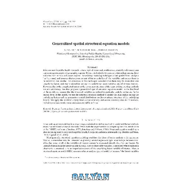 Generalized spatial structural equation models