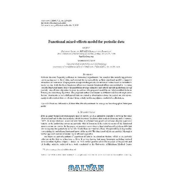 Functional mixed-effects model for periodic data