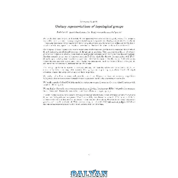Unitary representations of topological groups