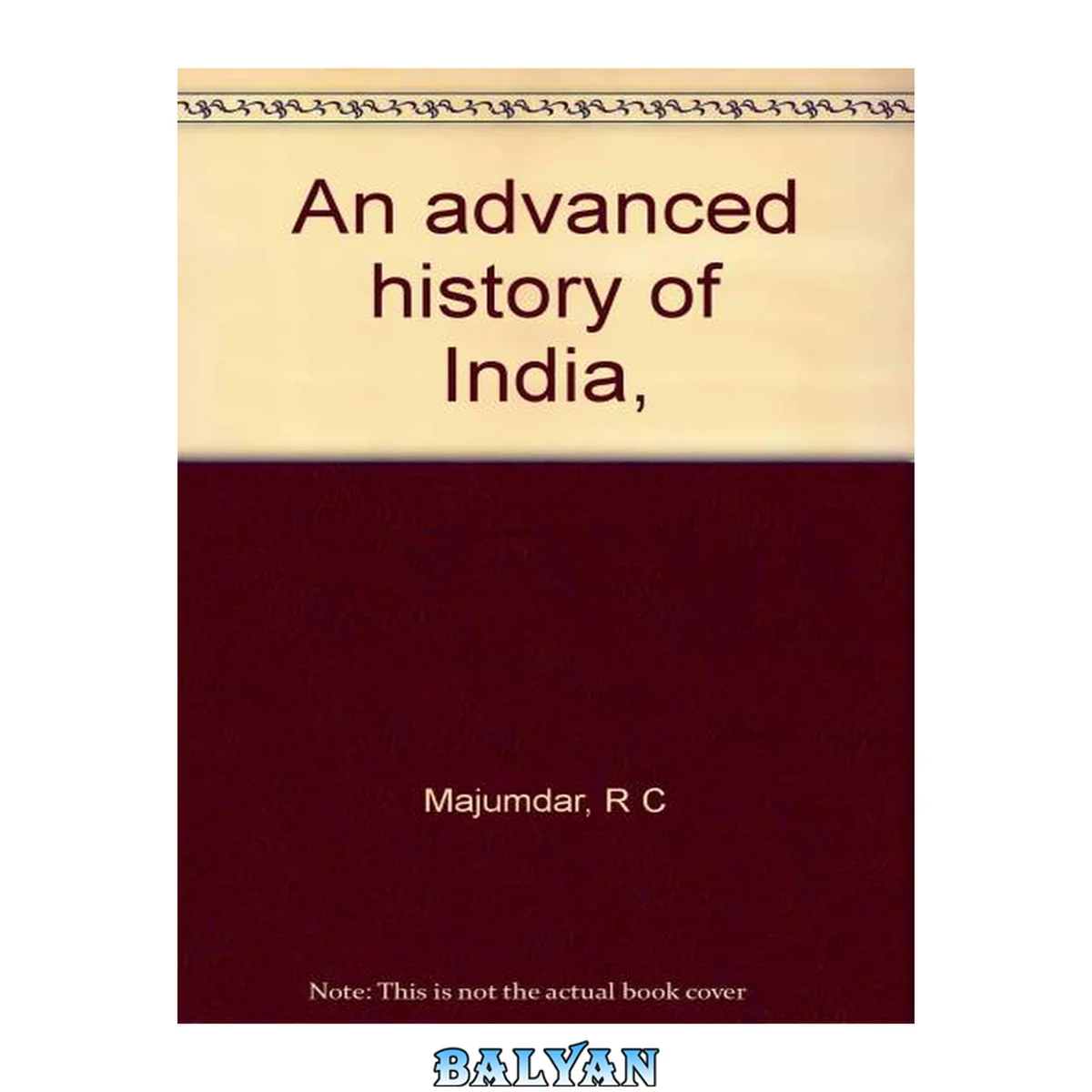 جلد کتاب An Advanced History of India