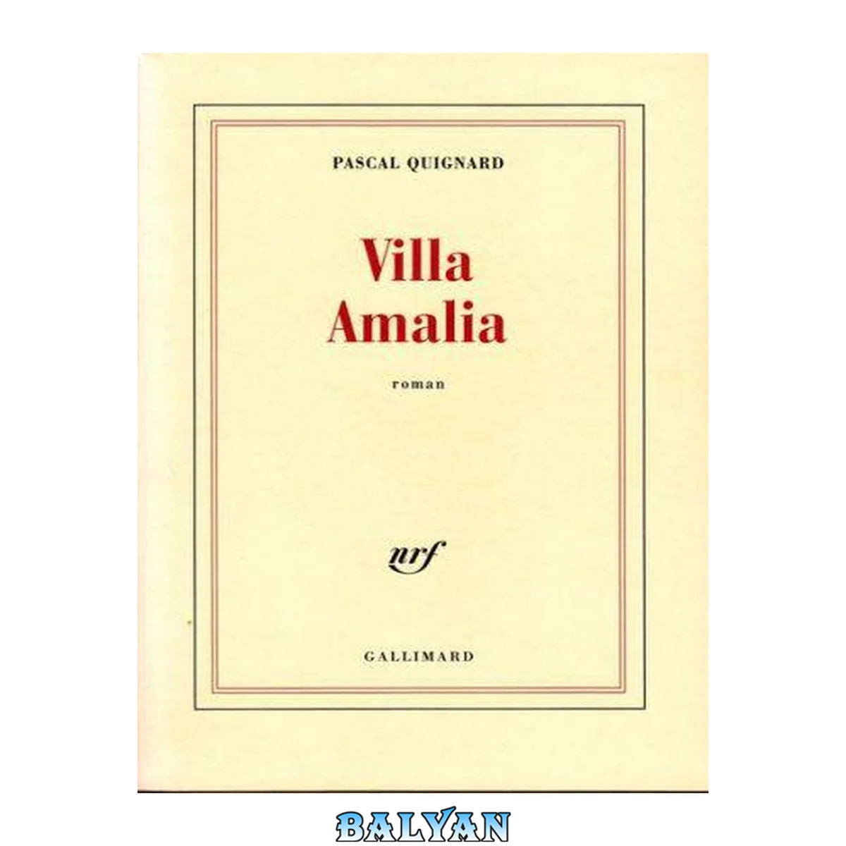 جلد کتاب Villa Amalia