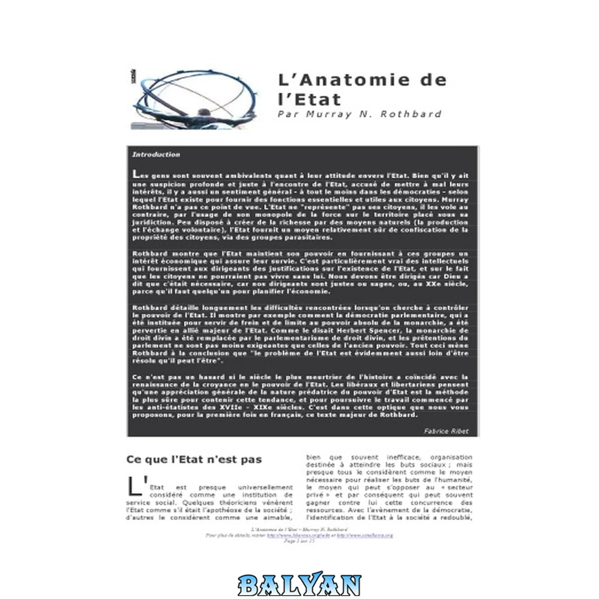 جلد کتاب L’Anatomie de l’État