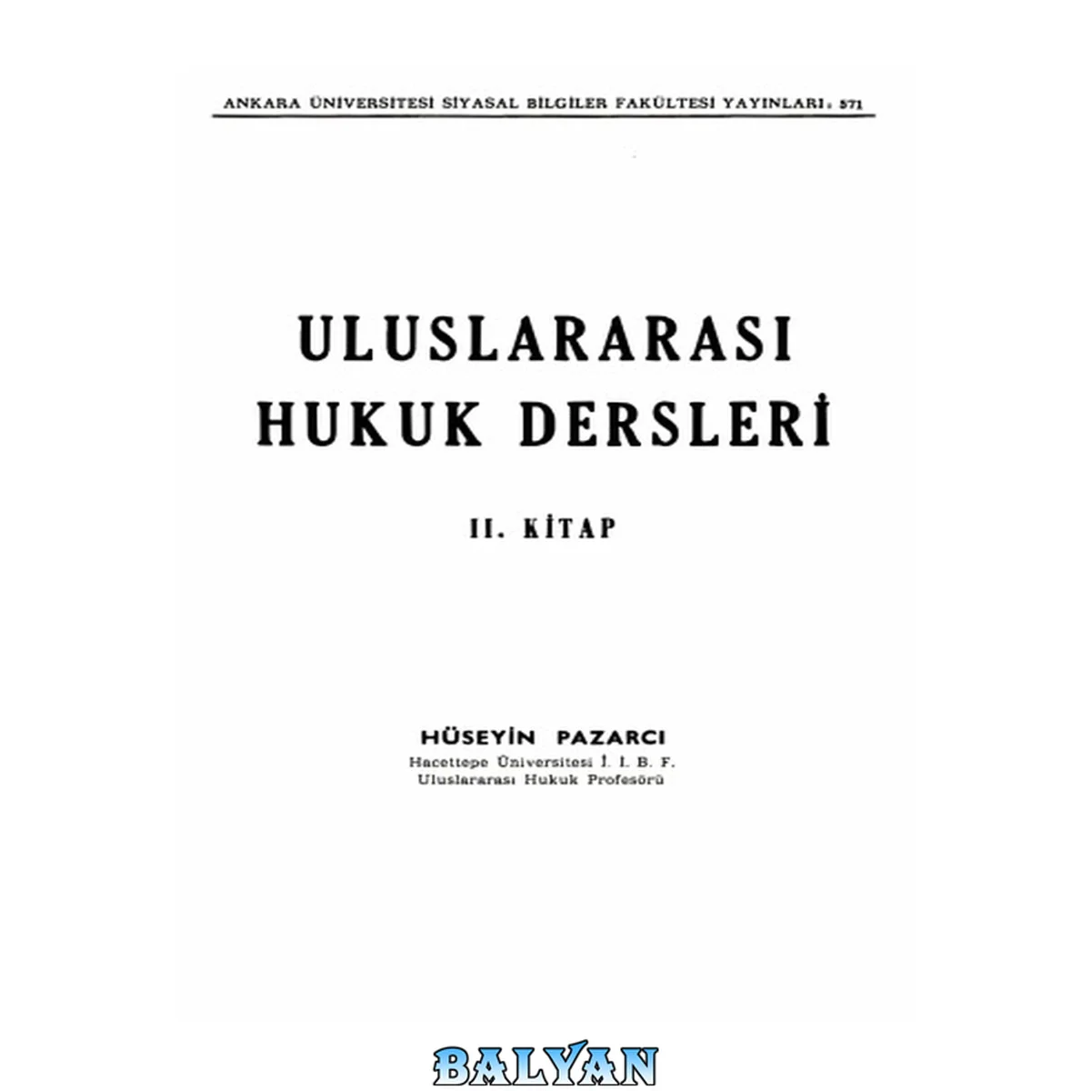 جلد کتاب Uluslararası Hukuk Dersleri 2