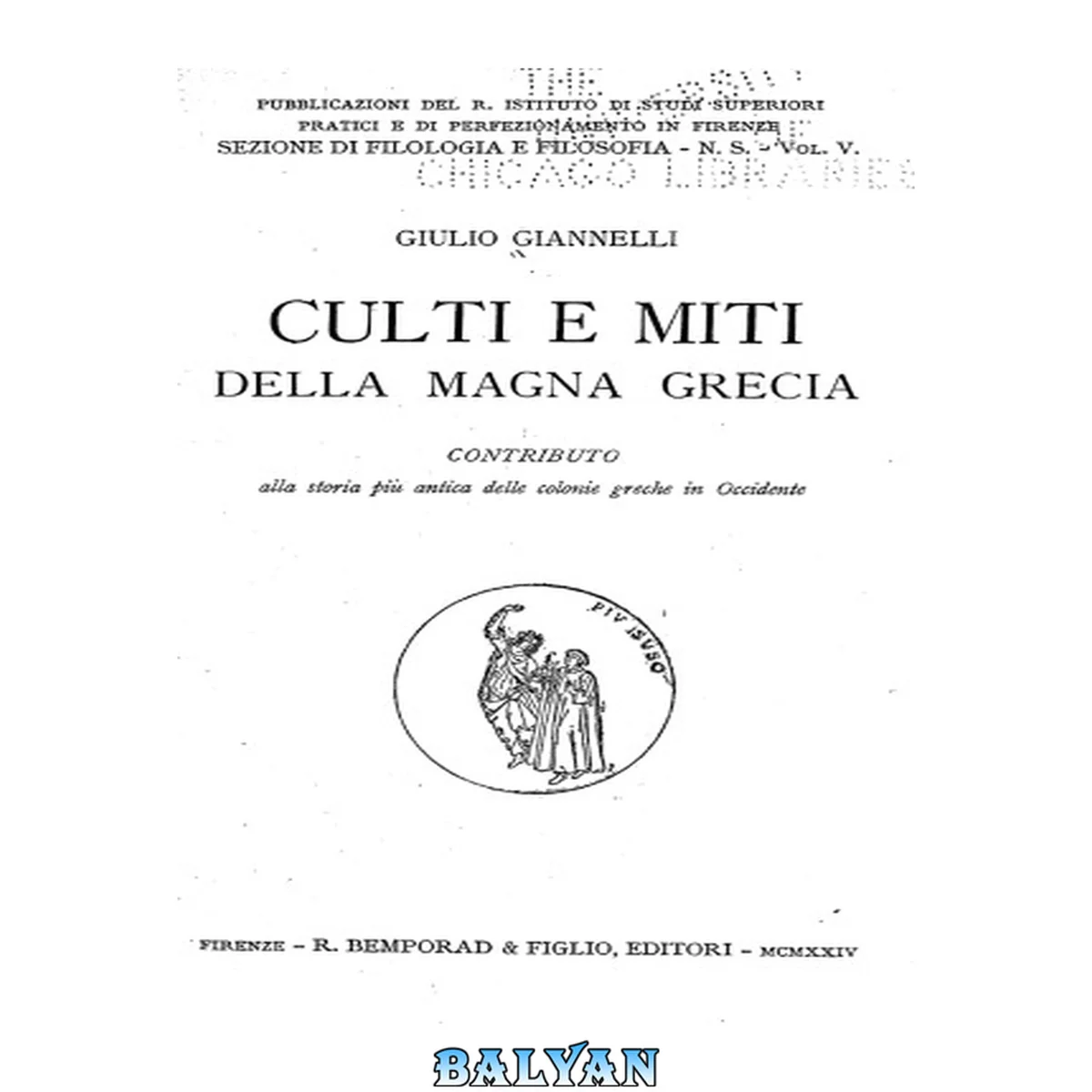 جلد کتاب Culti e Miti della Magna Grecia