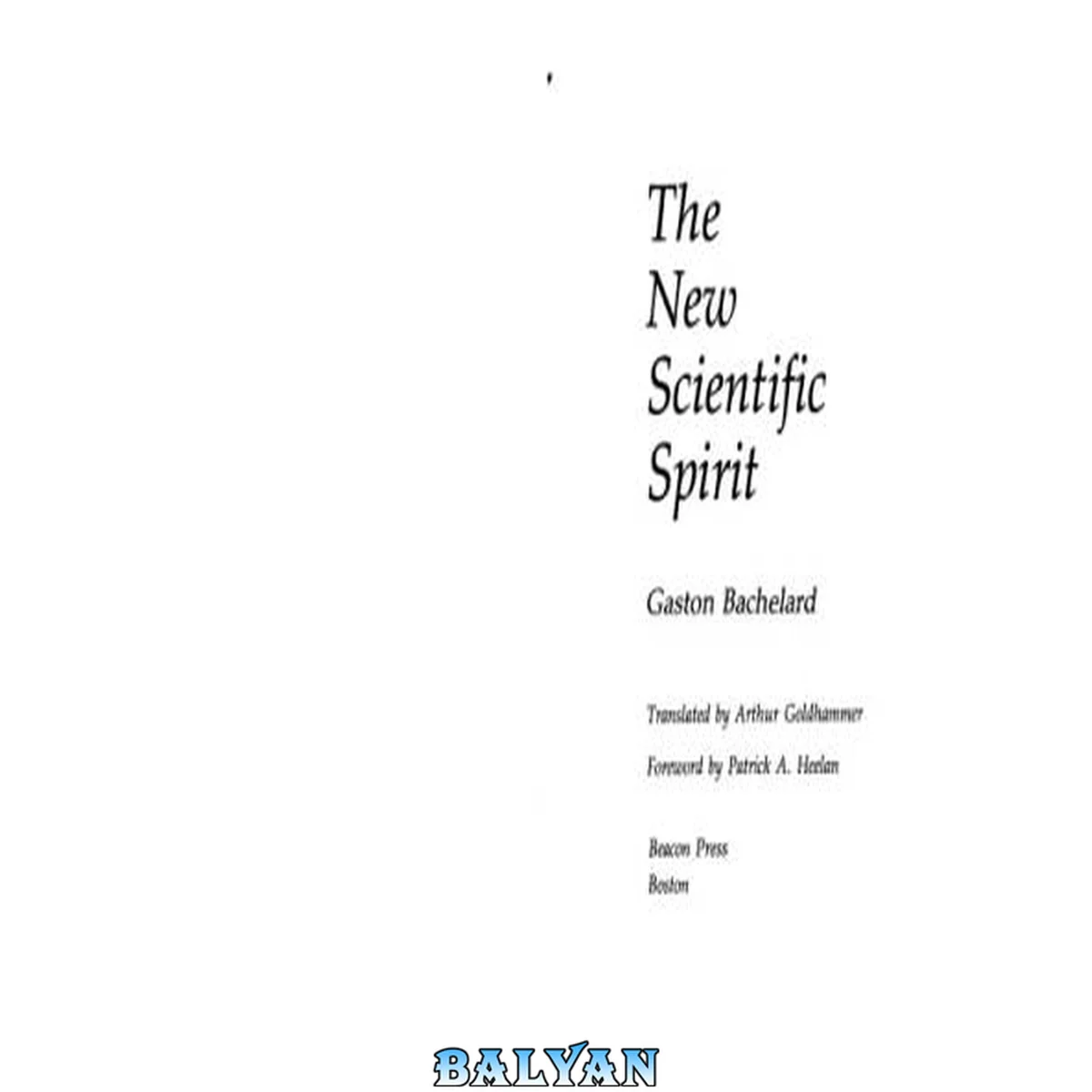 جلد کتاب The New Scientific Spirit (English and French Edition)