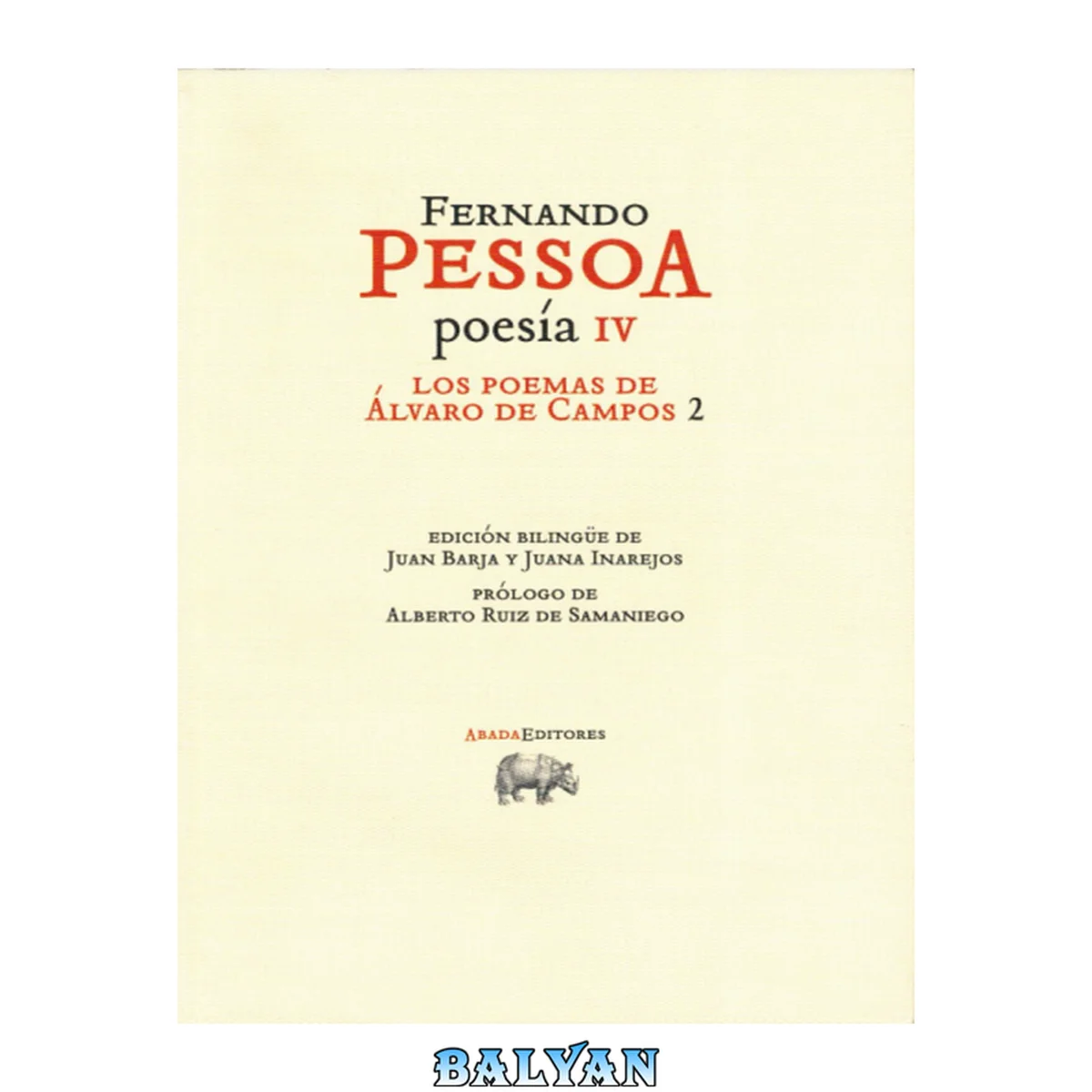 جلد کتاب Poesía IV. Los poemas de Álvaro de Campos 2