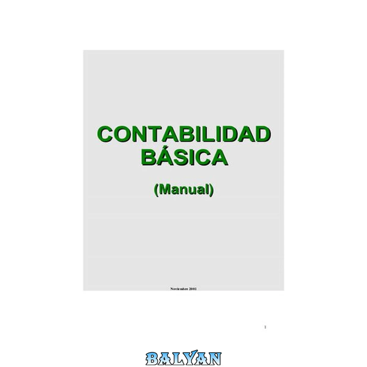 جلد کتاب MANUAL DE CONTABILIDAD BÁSICA
