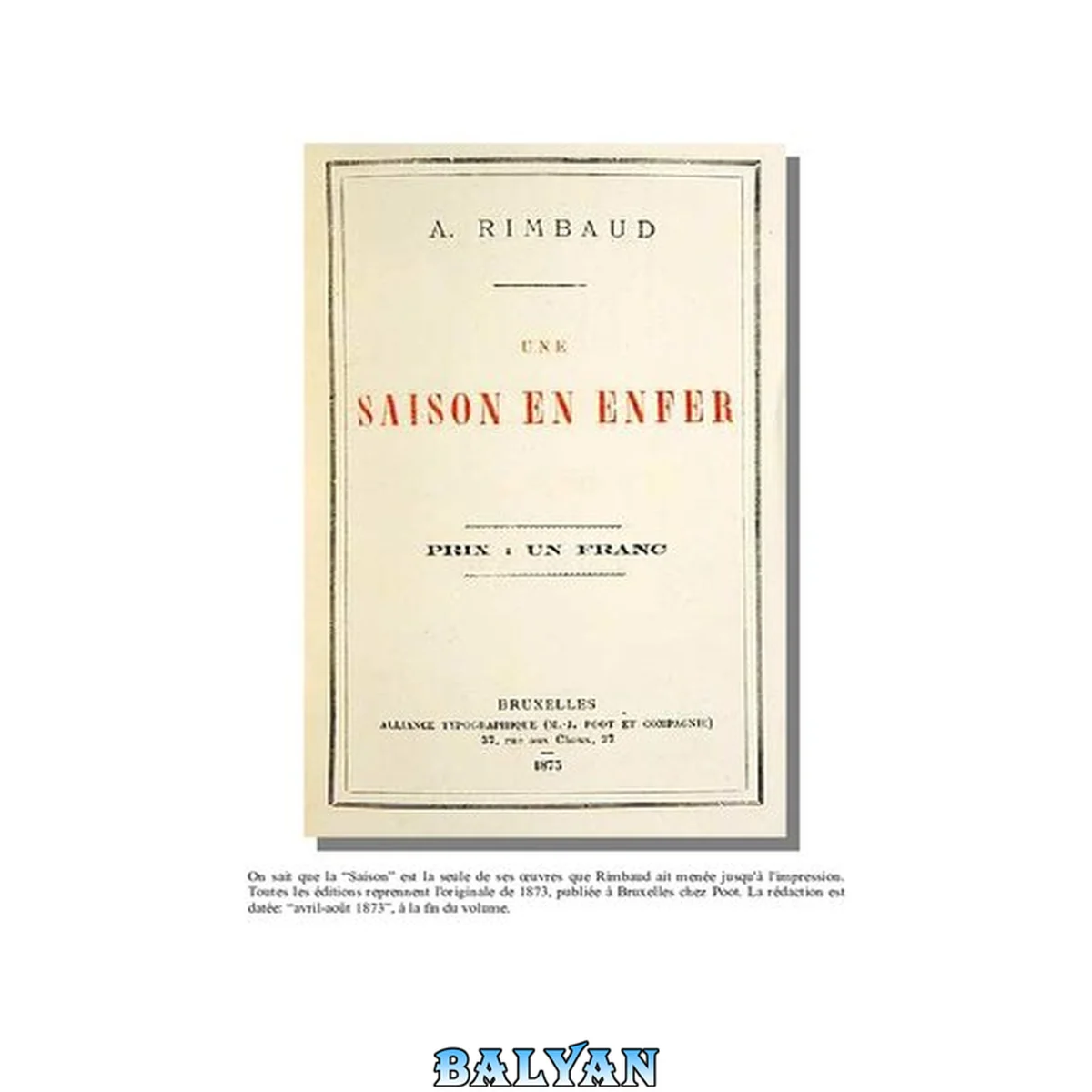 جلد کتاب Rimbaud, Arthur - Una Temporada en el Infierno [bilingüe]