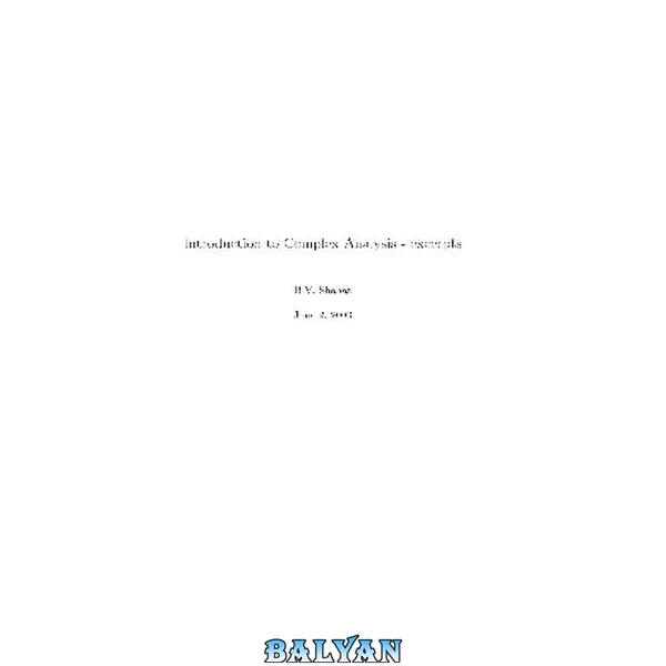 Introduction to complex analysis