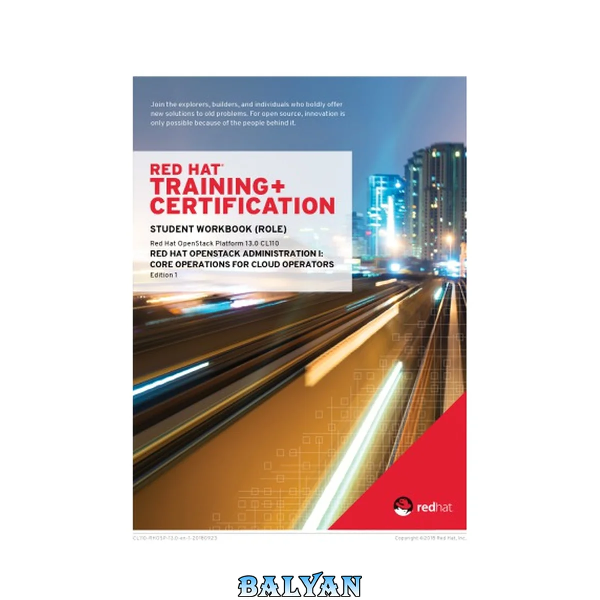 جلد کتاب Red Hat OpenStack Administration I: Core Operations for Cloud Operators 13.0 (CL110) 1