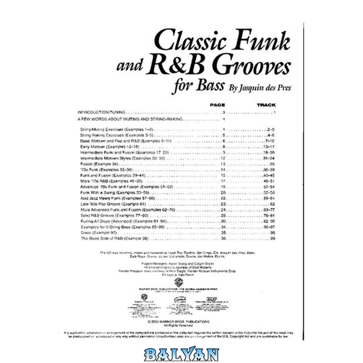 جلد کتاب Classic Funk and R&amp;B Grooves for Bass: Book &amp; Online Audio (Bass Masters Series)