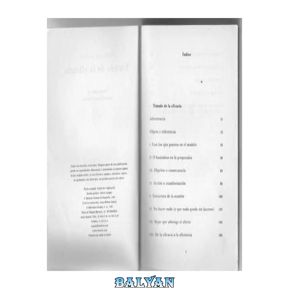 جلد کتاب Tratado de la eficacia