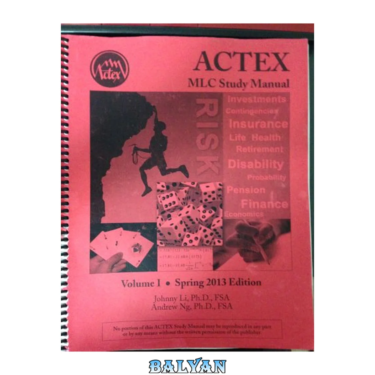 جلد کتاب ACTEX Study Manual: SOA Exam MLC - Spring 2013 Edition 1