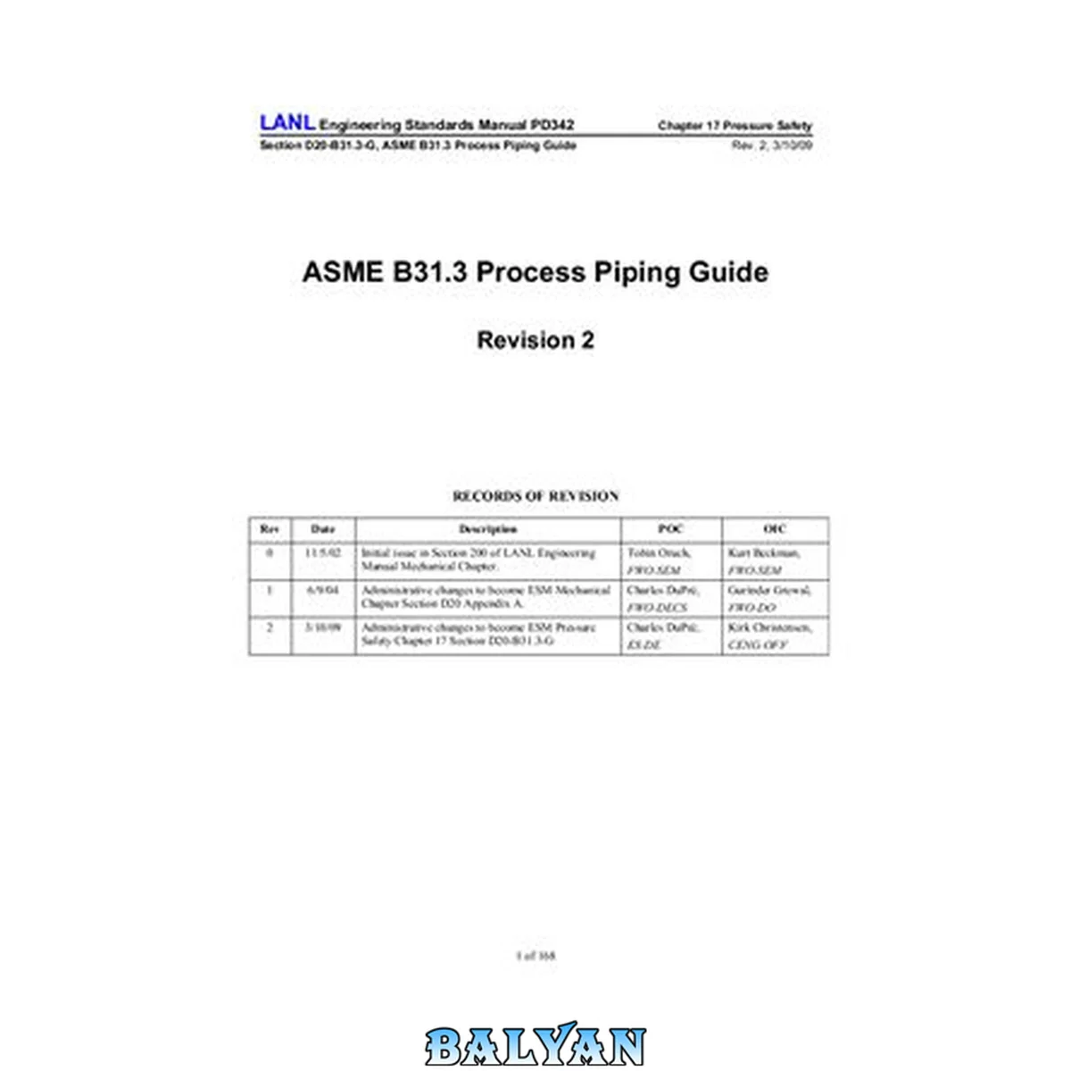 جلد کتاب ASME B31.3 Process Piping Guide Revision 2
