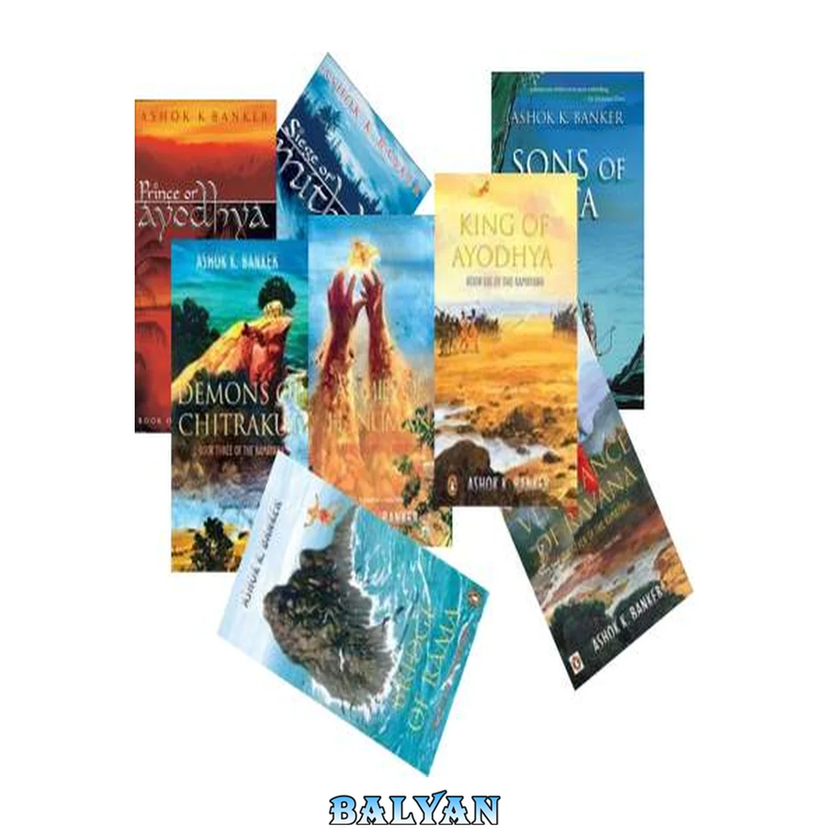 جلد کتاب Ramayana - The Complete Series - 4 Parts (8 Books) (Banker Ashok)