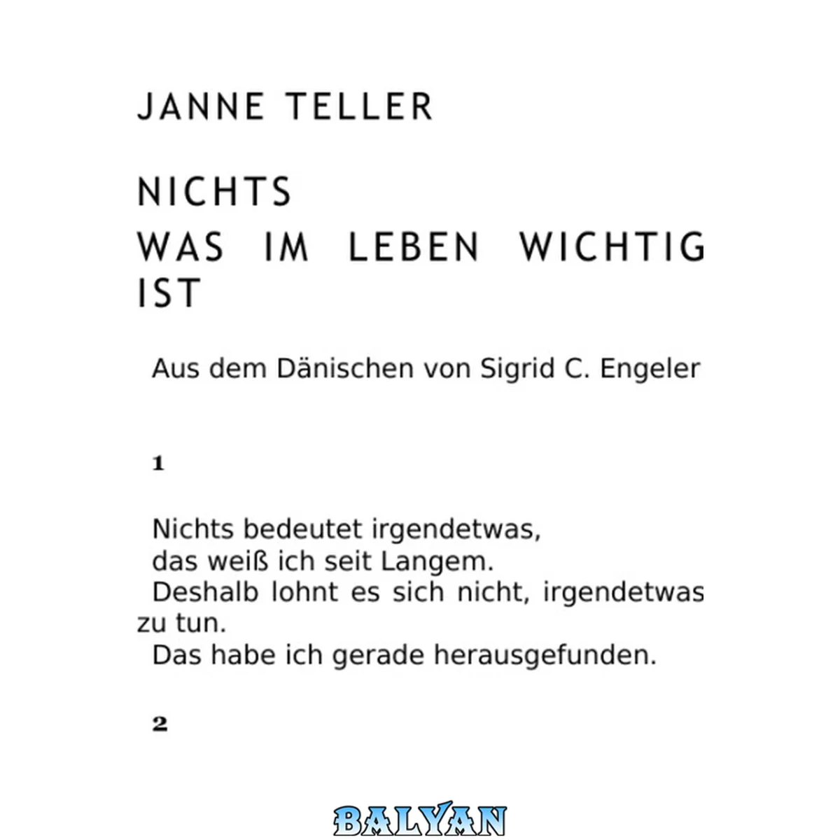 جلد کتاب Nichts was im Leben wichtig ist