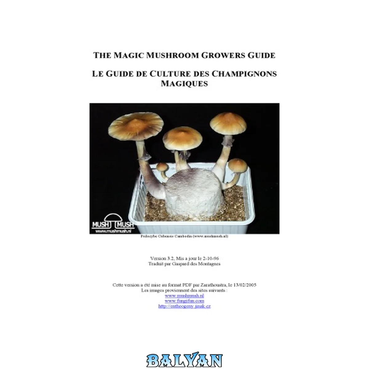 جلد کتاب Guide de Culture des Champignons Magiques pour champotes -The Magic Mushroom Growers Guide