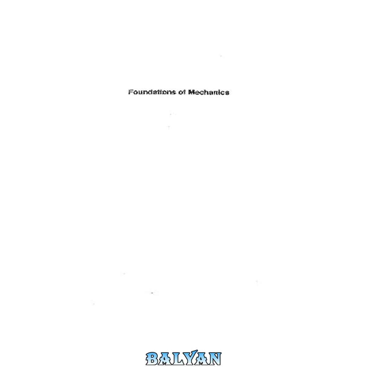 جلد کتاب Foundations of Mechanics