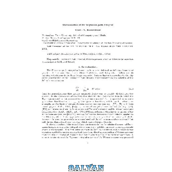 Mathematics of the Feynman path integral