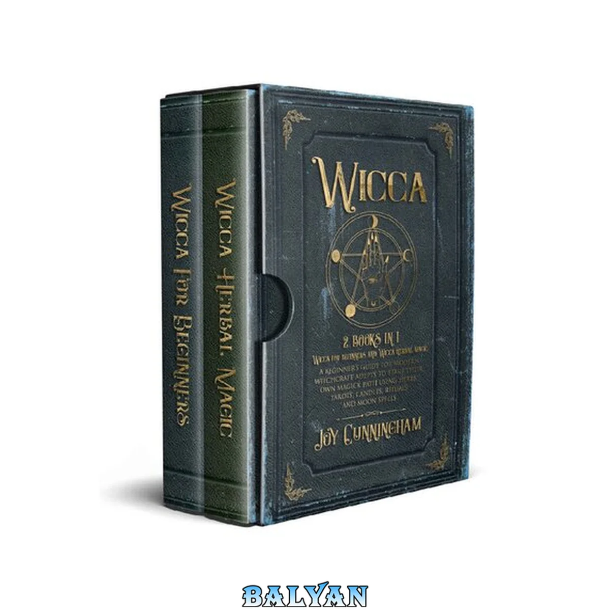 جلد کتاب Wicca: 2 books in 1 -Wicca for beginners and Wicca herbal magic- A beginner’s guide for modern witchcraft adepts to start their own magick path using herbs, tarots, candles, rituals and moon spells