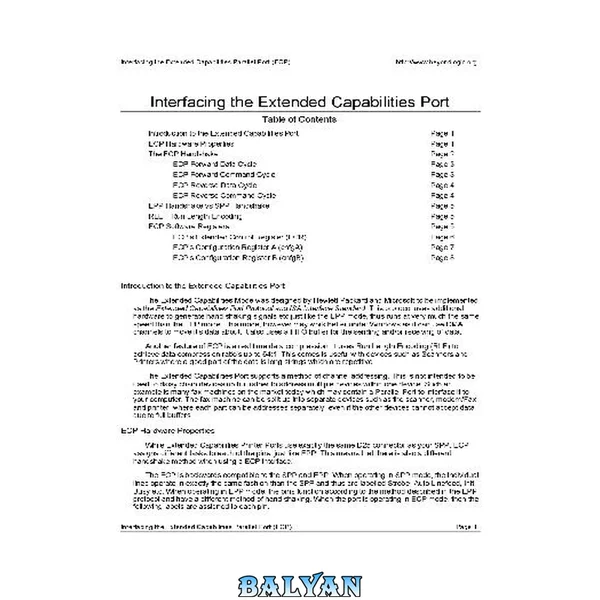 Interfacing the extended capabilities port