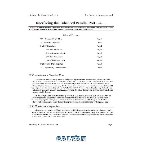 Interfacing the enhanced parallel port.V1.0