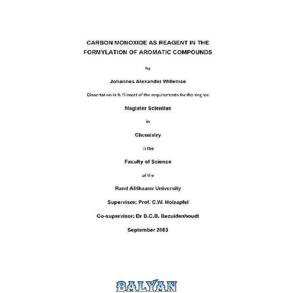 Carbon Monoxide as Reagent in the Formulation of Aromatic Compounds