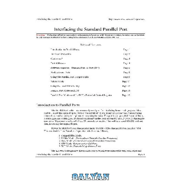 Interfacing the standard parallel port