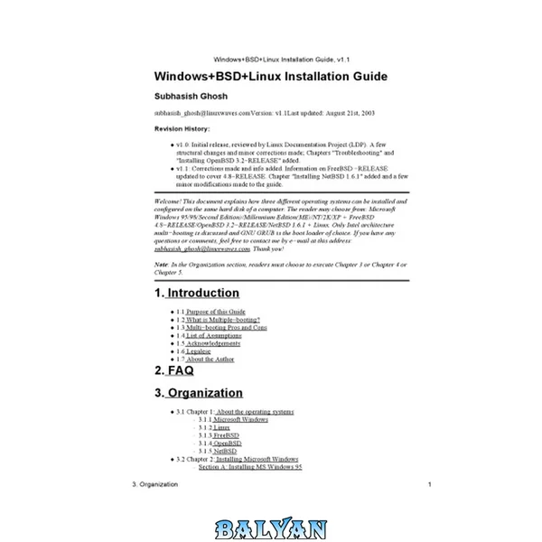 Windows+BSD+Linux Installation Guide, v1.1