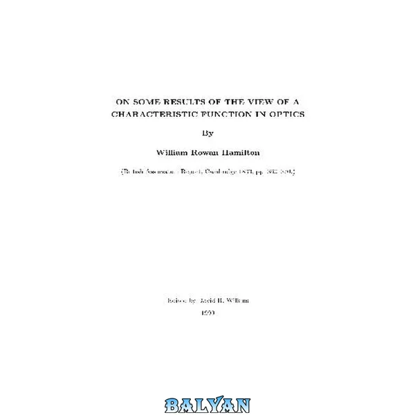 On Some Results of the View of Characteristic Function in Optics