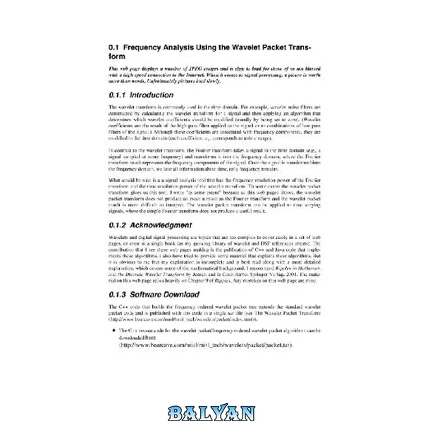 Frequency Analysis Using the Wavelet Packet Transform