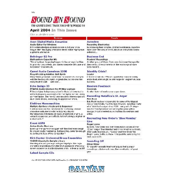 Sound on Sound (April 2004)