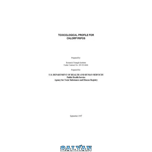 Toxicological profiles - Chlorpyrifos