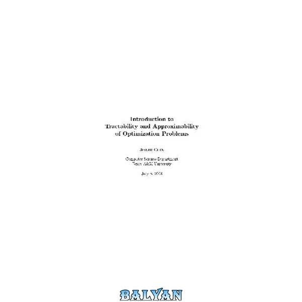 Tractability and approximability of optimization problems