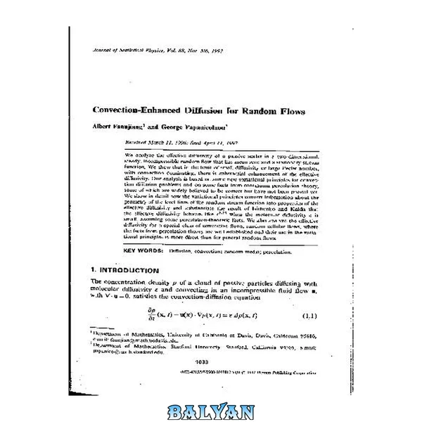 Papanicolaou Anom Diffusion