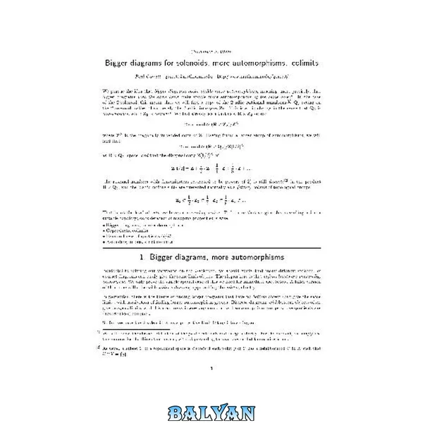 Bigger diagrams for solenoids, more automorphisms. colimits