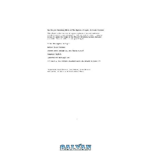 The algebra of logic Project Gutenberg