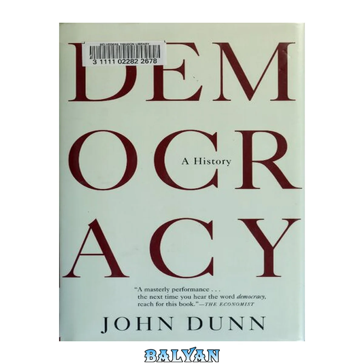 جلد کتاب Democracy : a history