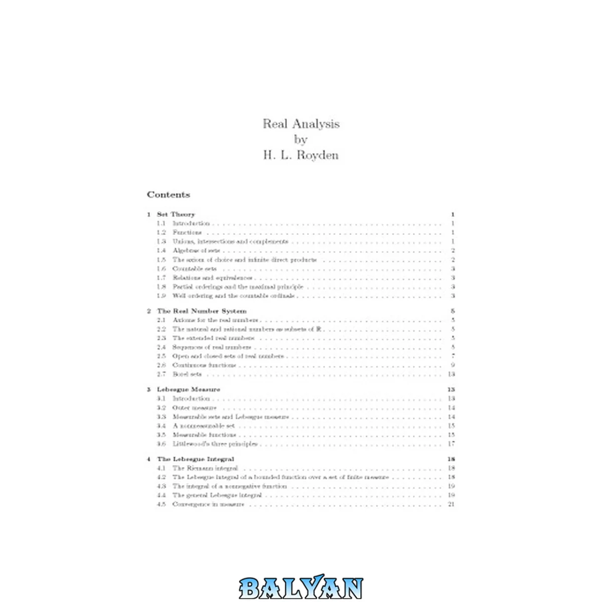 جلد کتاب [solutions of problems from] Real Analysis