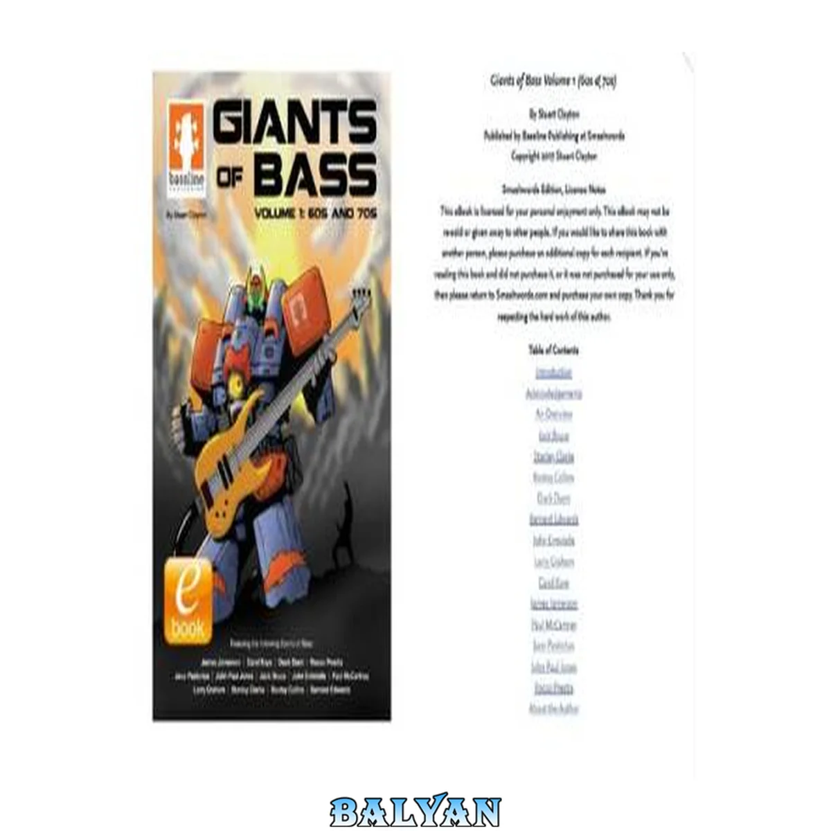 جلد کتاب Giants of Bass. Volume 1. 60s &amp; 70s
