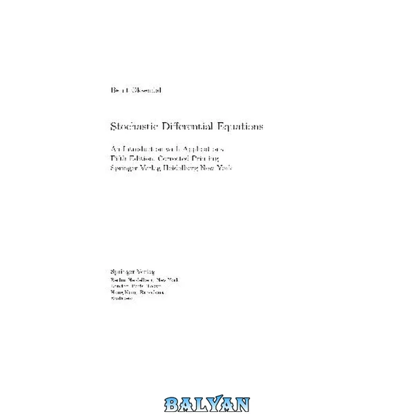 Stochastic Differential Equations