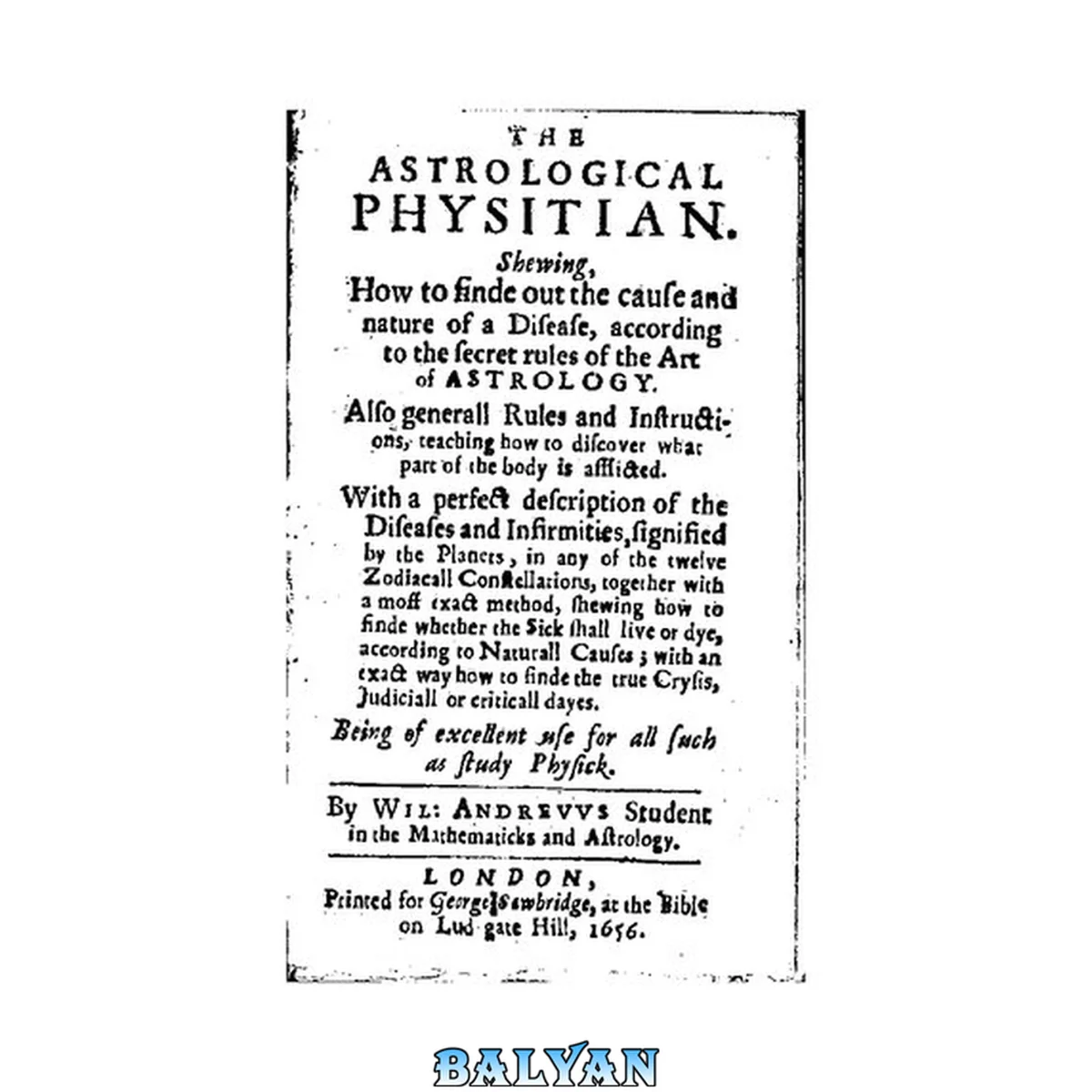 جلد کتاب The Astrological Physician