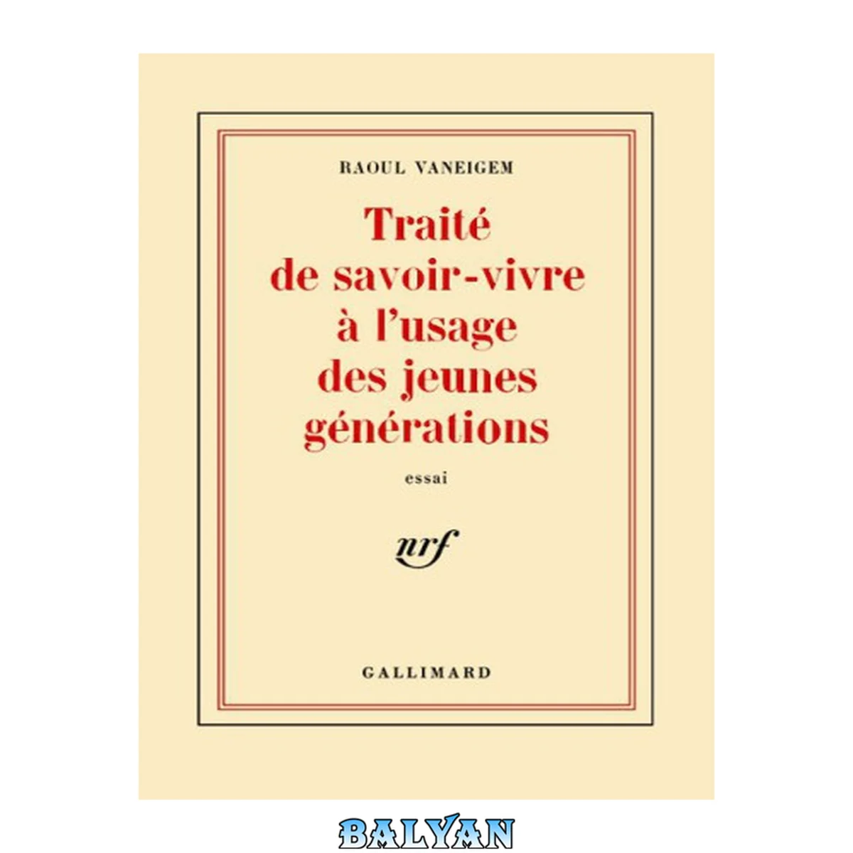 جلد کتاب Traité de savoir-vivre à l'usage des jeunes générations