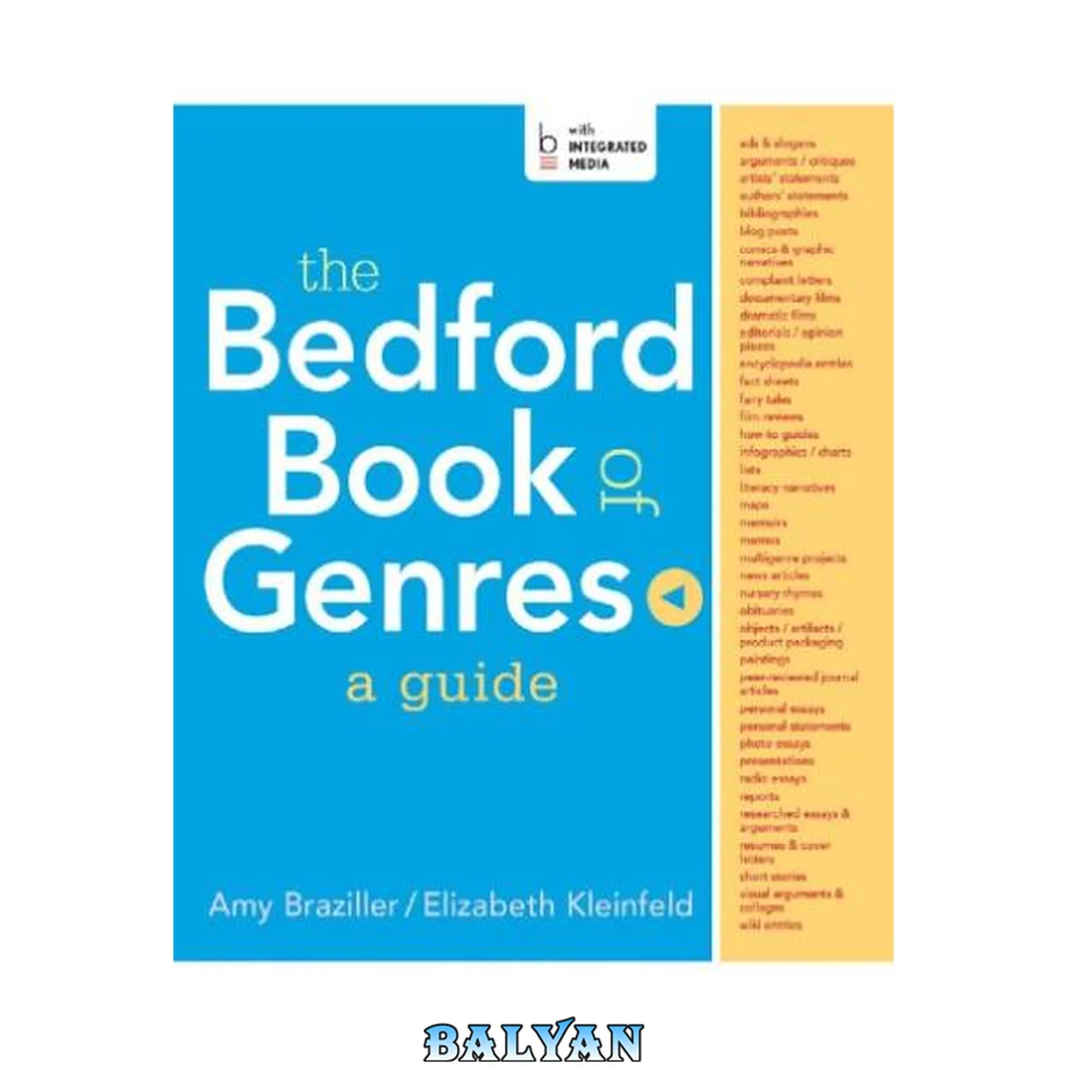 جلد کتاب The Bedford book of genres : a guide