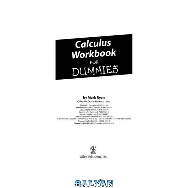 Calculus Workbook For Dummies